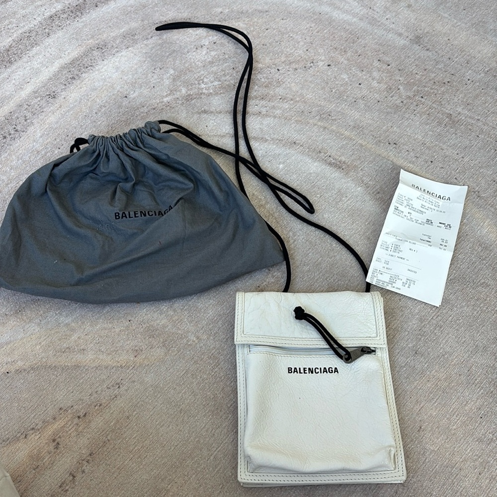 Balenciaga White Cross Body Bag